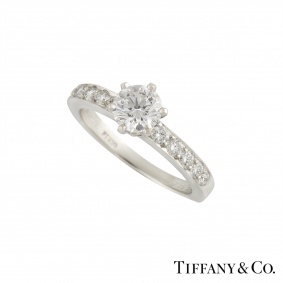 Tiffany & Co RBC Diamond Ring in Platinum 0.60ct E/VVS1